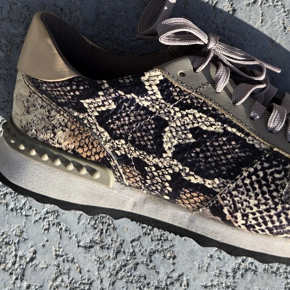 Coach Moonlight Anaconda/Nap Sz 9.5 Sneakers Nappa Leather Snake Emboss